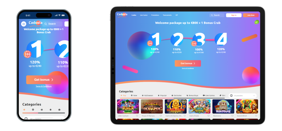 Cadoola Casino Mobile